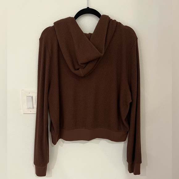 SET ACTIVE Waffle Hoodie - Expresso color - Picture 6 of 6